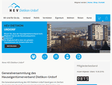 Tablet Screenshot of hev-dietikon-urdorf.ch